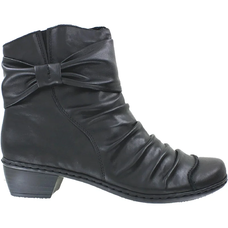 Women's Rieker 72873-00 Louise Black Leather