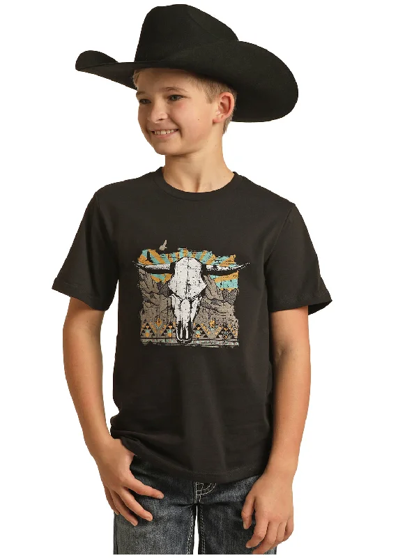 Panhandle Kids Black Desert Skull Tee